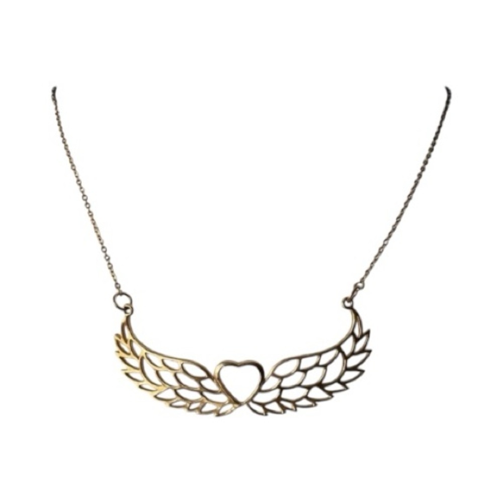 NIB-LAVISHY-WINGED HEART NECKLACE